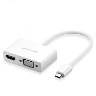 Перехідник Ugreen USB Type C to HDMI + VGA ММ123 додає USB Type C пристроям два . . фото 2