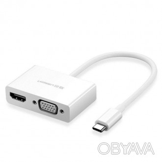 Перехідник Ugreen USB Type C to HDMI + VGA ММ123 додає USB Type C пристроям два . . фото 1