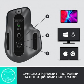 MX Master 3S for Business - високопродуктивна миша зручної форми з покращеною ро. . фото 11