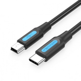Кабель Vention USB Type-C - mini USB (M/M), 2 м, Black (COWBH). Харьков. фото 1 Кабель Vention USB Type-C - mini USB (M/M), 2 м, Black (COWBH). Харьков. фото 1