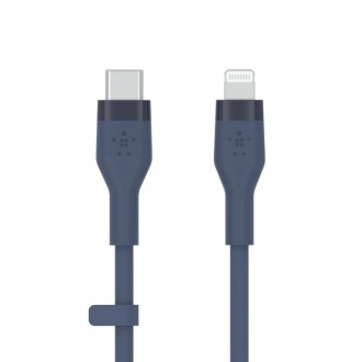 Кабель Belkin BoostCharge Flex USB Type-C - Lightning (M/M), 1 м, Blue (CAA009bt. Харьков. фото 1 Кабель Belkin BoostCharge Flex USB Type-C - Lightning (M/M), 1 м, Blue (CAA009bt. Харьков. фото 1