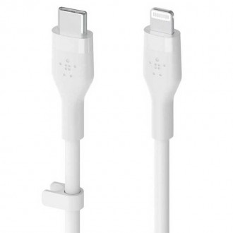 Кабель Belkin BoostCharge Flex USB Type-C - Lightning (M/M), 1 м, White (CAA009b. Харьков. фото 1 Кабель Belkin BoostCharge Flex USB Type-C - Lightning (M/M), 1 м, White (CAA009b. Харьков. фото 1