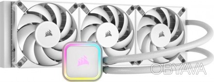 Система водяного охолодження Corsair iCUE H150i RGB Elite Liquid CPU Cooler Whit, фото 1