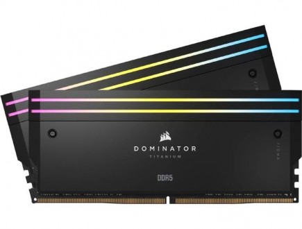 Пам’ять CORSAIR DOMINATOR TITANIUM RGB DDR5 поєднує у собі строгий вишуканий диз. . фото 3