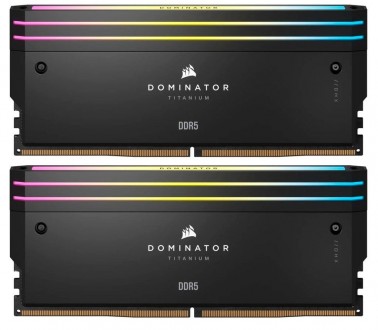 Пам’ять CORSAIR DOMINATOR TITANIUM RGB DDR5 поєднує у собі строгий вишуканий диз. . фото 2