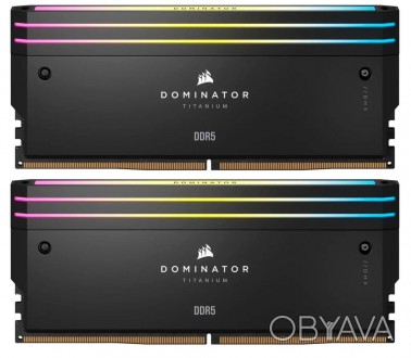 Пам’ять CORSAIR DOMINATOR TITANIUM RGB DDR5 поєднує у собі строгий вишуканий диз. . фото 1