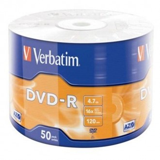 Диски DVD-R Verbatim (43788) 4.7GB 16x Wrap, 50 шт. Харків. фото 1 Диски DVD-R Verbatim (43788) 4.7GB 16x Wrap, 50 шт. Харків. фото 1