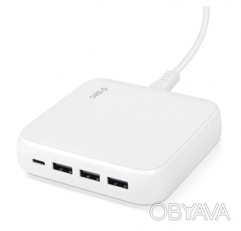 Швидкодіючий зарядний пристрій PD GaN USB-C та USB-A потужністю 65 Вт Потужна, е. . фото 1