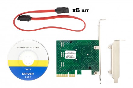 Контролер Frime (ECF-PCIEto6SATAIII001.LP) PCI-Ex4-6xSata III, ASM1062+ASM1092. Харьков. фото 1 Контролер Frime (ECF-PCIEto6SATAIII001.LP) PCI-Ex4-6xSata III, ASM1062+ASM1092. Харьков. фото 1