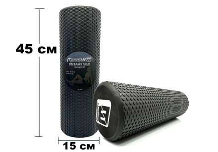 Ролик пінний для масажу Foam Roller EasyFit виконаний з високоякісного і екологі. . фото 2