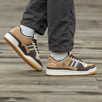 Кроссовки мужские белые Adidas Forum 84 Low CL Alumin Branch Brown
Шикарные клас. . фото 4