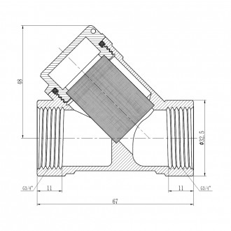 Фільтр SD Forte підключення 3/4" застосовується для очищення газу в системі газо. . фото 3