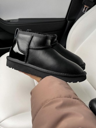 Угги женские зимние черные UGG Ultra Mini Leather Black Lacquer
Женские сапоги U. . фото 7