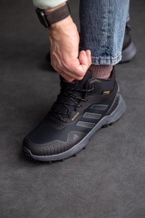 Кроссовки зимние мужские черные Adidas Terrex Swift R3 Mid Gore-Tex Black Winter. . фото 10