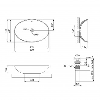 Раковина-чаша Qtap Dove 625х415х150 White QT06113077W стане чудовим доповненням . . фото 3