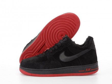 Кроссовки мужские черные зимние Nike Air Force 1 Black Fur
Черные мужские кроссо. . фото 5