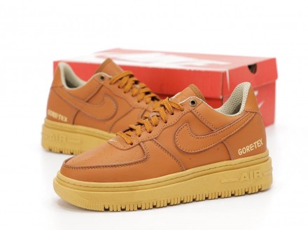 Кроссовки мужские коричневые Nike AIr Force Low Gore-Tex Winter Termo Brown Beig. . фото 3