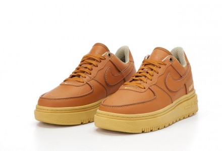 Кроссовки мужские коричневые Nike AIr Force Low Gore-Tex Winter Termo Brown Beig. . фото 2