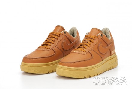 Кроссовки мужские коричневые Nike AIr Force Low Gore-Tex Winter Termo Brown Beig. . фото 1