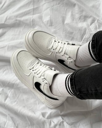 Кроссовки женские зимние белые Nike AIr Force Low Gore-Tex Winter Termo White Bl. . фото 7