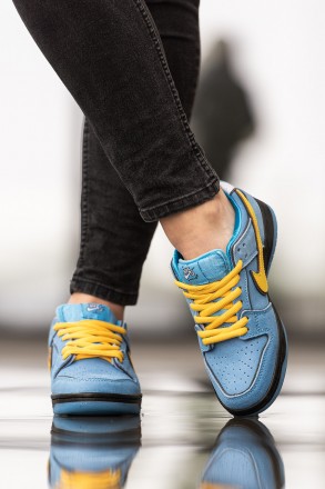 Кроссовки мужские голубые Nike SB Dunk Low x Powerpuff Girls Blue Yellow Black
П. . фото 11