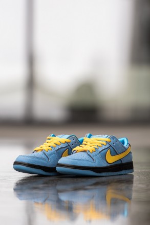 Кроссовки мужские голубые Nike SB Dunk Low x Powerpuff Girls Blue Yellow Black
П. . фото 10