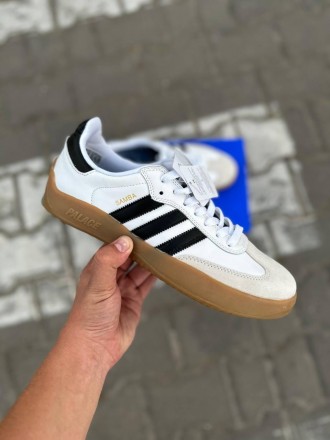 Кроссовки мужские белые Adidas Puig Samba Palace White Black 
Легендарная класси. . фото 5