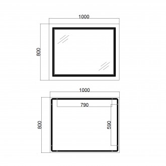 Дзеркало настінне прямокутне з LED-підсвічуванням Qtap Cardinal 1000x800 - це ст. . фото 3