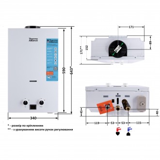 Колонка газова димохідна Thermo Alliance JSD20-10CLM 10 л у білому кольорі має в. . фото 3