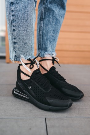 Кроссовки мужские черные Nike Air Max 270 "Black" 
Хорошая мужская обувь Найк Аи. . фото 2