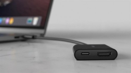 Адаптер зарядки USB-C до HDMI + підключається до ноутбука або планшета через пор. . фото 3