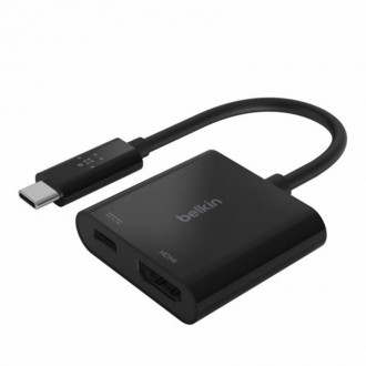 Адаптер зарядки USB-C до HDMI + підключається до ноутбука або планшета через пор. . фото 2