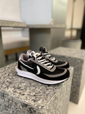 Кроссовки женские черные Nike LD Waffle Sacai Black Grey 
Женские кроссовки Найк. . фото 2