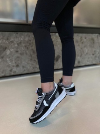 Кроссовки женские черные Nike LD Waffle Sacai Black Grey 
Женские кроссовки Найк. . фото 3