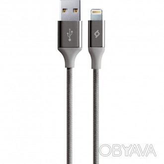 Кабель USB/Lightning 120см. Зарядка і синхронізація даних. Надміцний кабель в не. . фото 1