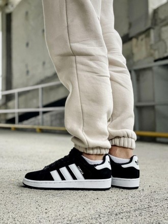 Кроссовки мужские зимние черные Adidas Campus Black White Winter Fur
Классическа. . фото 2