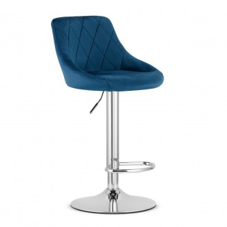 Барный стул LEOBERT KAST Blue Chrom (Aksamit). Киев. фото 1 Барный стул LEOBERT KAST Blue Chrom (Aksamit). Киев. фото 1