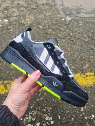 Кроссовки мужские черные Adidas Adi2000 Black Grey Green 
Мужские спортивные кро. . фото 2