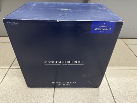 
Villeroy & Boch MANUFACTURE ROCK Комбинированный сервиз, 16 предметов, черный Н. . фото 4