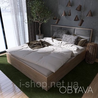 Кровать двуспальная Эверест КЛ-1400 Лайт (щит ДСП под матрас) 140х200 см Дуб сон