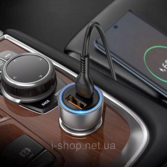 Hoco NZ8 45W ( Type-C + USB) — автомобільний зарядний пристрій з підтримкою швид. . фото 4