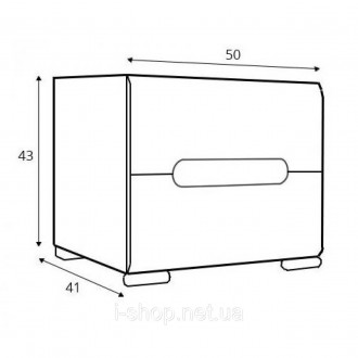 Тумба прикроватная ВМК (БРВ) Ацтека KOM2S/4/5 N Белый + Белый глянец Представляе. . фото 5