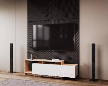 Стенка в гостинную Doros U2 160х38х48 см Дуб сонома/Белый (DRS-011413). Васильков. фото 1