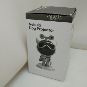 Нічник проєктор з ефектом зоряного неба космічний собака Nebula Dog Black, RGB
Н. . фото 8