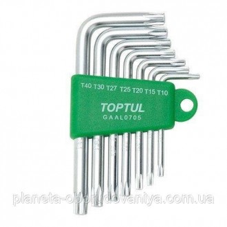Набір ключів TORX Р-обр. TOPTUL T10-T40 7ед. GAAL0705. Одеса. фото 1 Набір ключів TORX Р-обр. TOPTUL T10-T40 7ед. GAAL0705. Одеса. фото 1