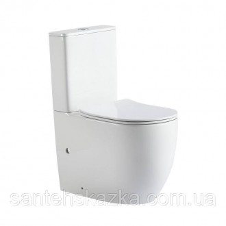 Унитаз напольный Qtap Robin New Ultra Quiet безободковый с сиденьем Soft-Close W. . фото 2