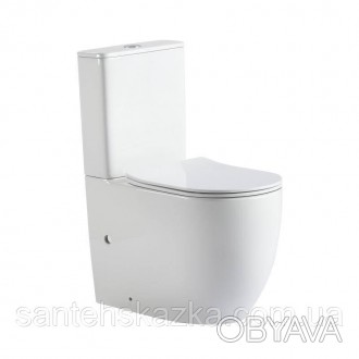 Унитаз напольный Qtap Robin New Ultra Quiet безободковый с сиденьем Soft-Close W. . фото 1