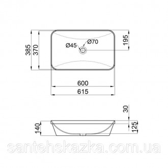 Раковина Qtap Scorpio QT1411K491W изготовлена из качественной керамики белого цв. . фото 3