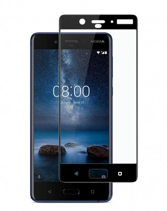 Захисне скло Full screen PowerPlant для Nokia 8 Black. Бородянка. фото 1 Захисне скло Full screen PowerPlant для Nokia 8 Black. Бородянка. фото 1