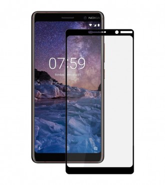 Захисне скло Full screen PowerPlant для Nokia 7 Plus, Black. Бородянка. фото 1 Захисне скло Full screen PowerPlant для Nokia 7 Plus, Black. Бородянка. фото 1